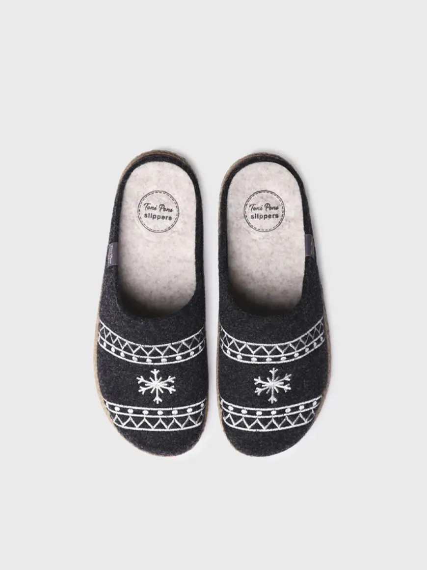 TOBI-EF - Men's felt slippers