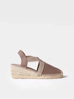 TONA - Women's suede espadrilles with elastics