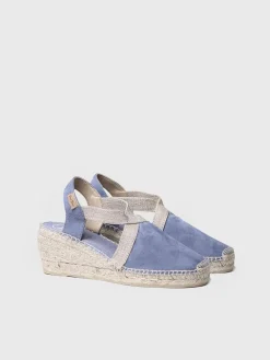 TONA - Women's suede espadrilles with elastics