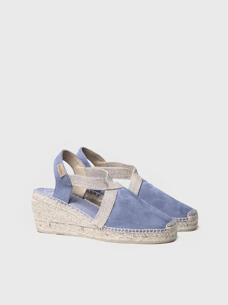 TONA - Women's suede espadrilles with elastics