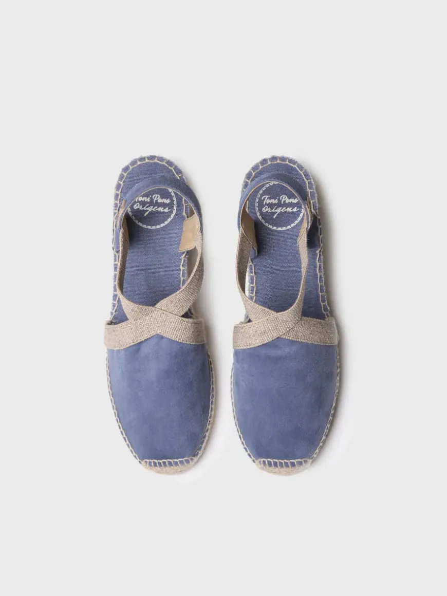 TONA - Women's suede espadrilles with elastics