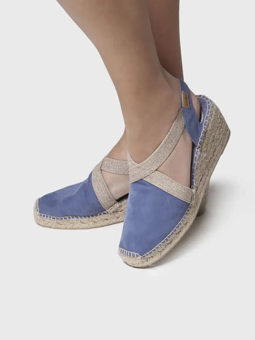 TONA - Women's suede espadrilles with elastics
