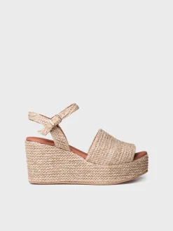 TULIA - Women's high espadrilles in raffia