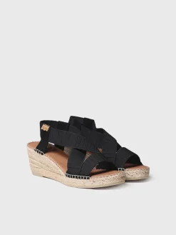 TURA-TR - Wedge sandal with elastic straps