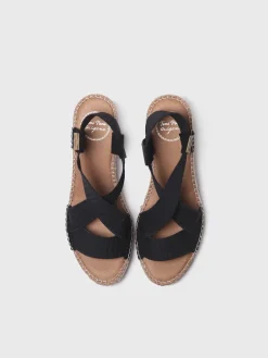 TURA-TR - Wedge sandal with elastic straps