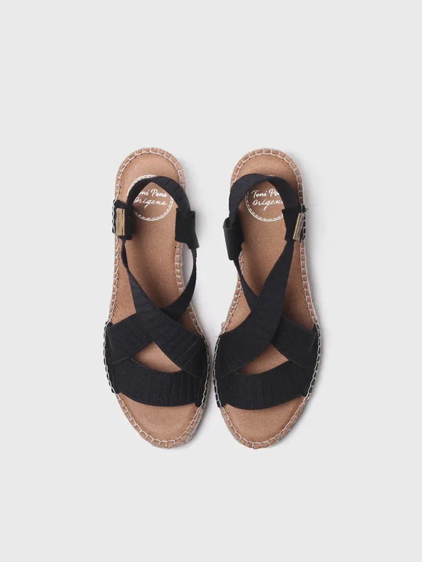 TURA-TR - Wedge sandal with elastic straps