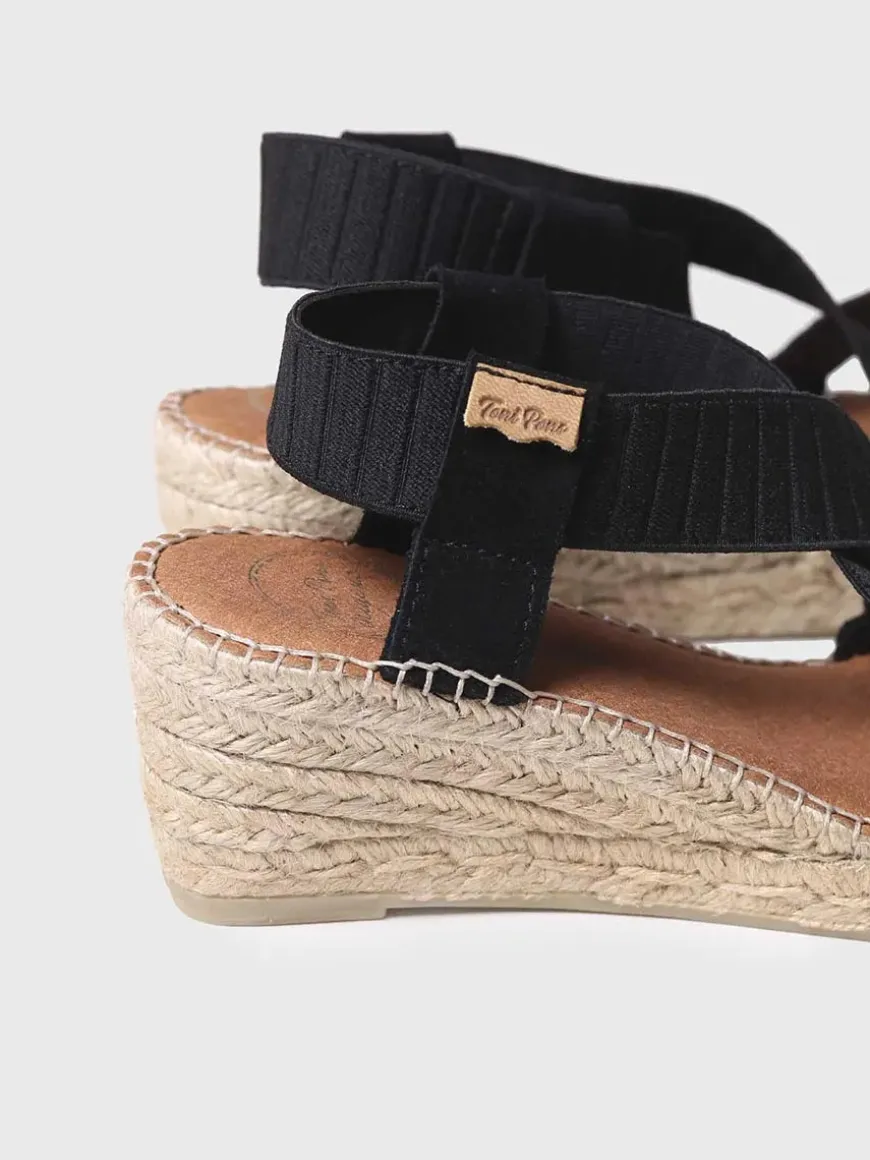 TURA-TR - Wedge sandal with elastic straps