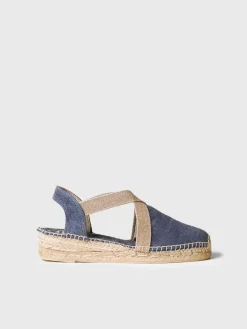 VERDI-V - Women's flat vegan espadrilles in cotton fabric