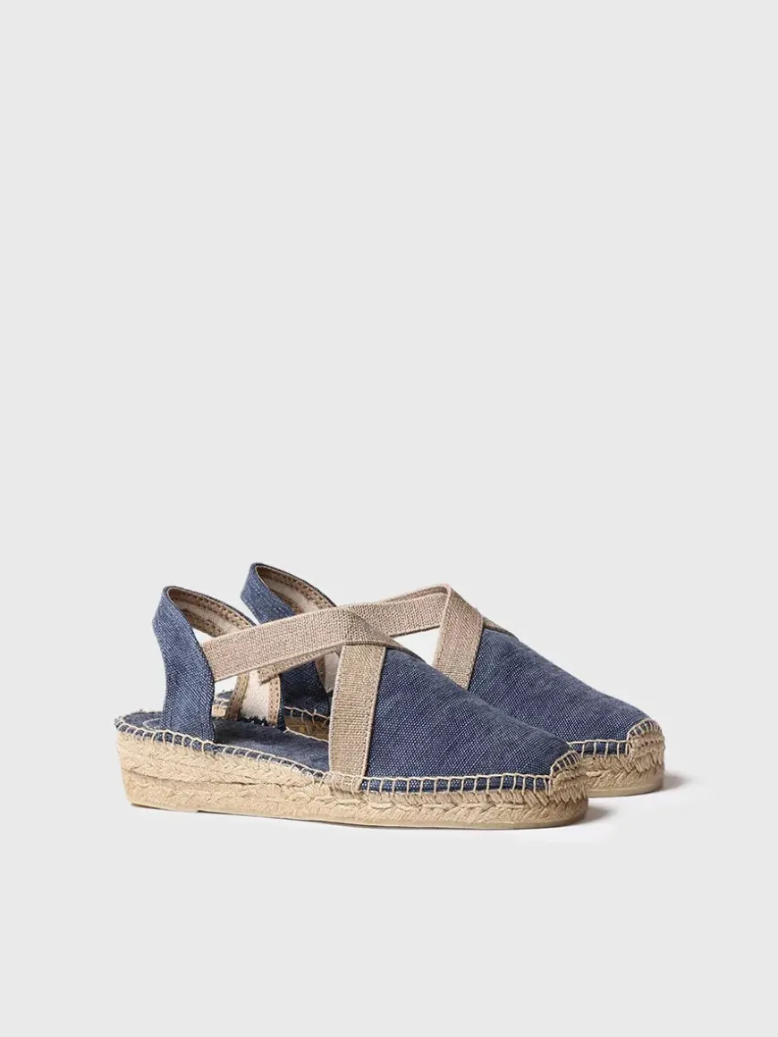 VERDI-V - Women's flat vegan espadrilles in cotton fabric