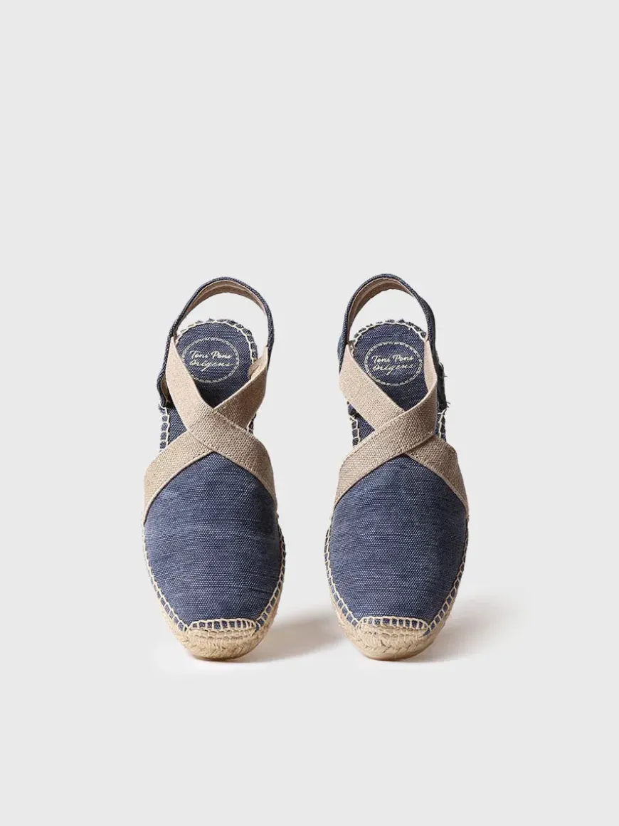 VERDI-V - Women's flat vegan espadrilles in cotton fabric