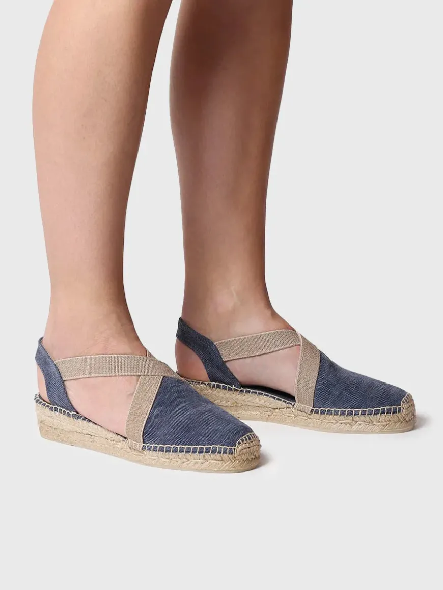 VERDI-V - Women's flat vegan espadrilles in cotton fabric