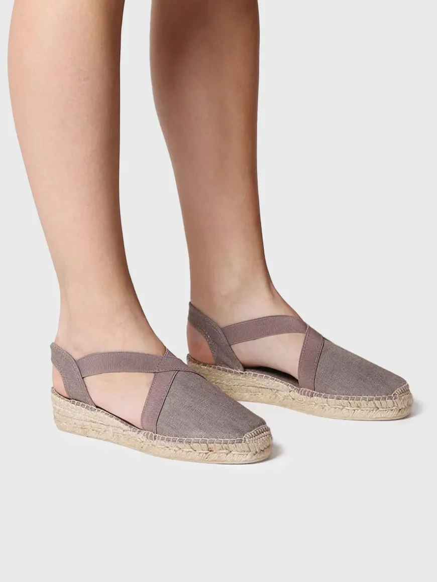 VERONA - Women's flat vegan espadrilles with elastics